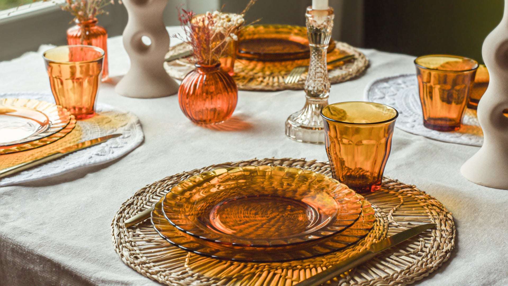 Le Picardie® Amber Glass Dessert Plate 8 1/8" - Set of 6 - Image 4