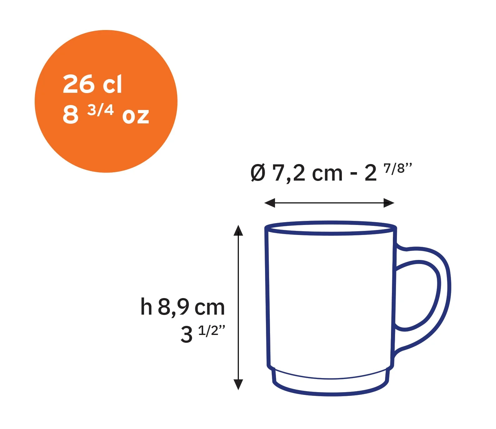 Versailles Stackable Glass Mug - Set of 6 - Final Sale - Image 11