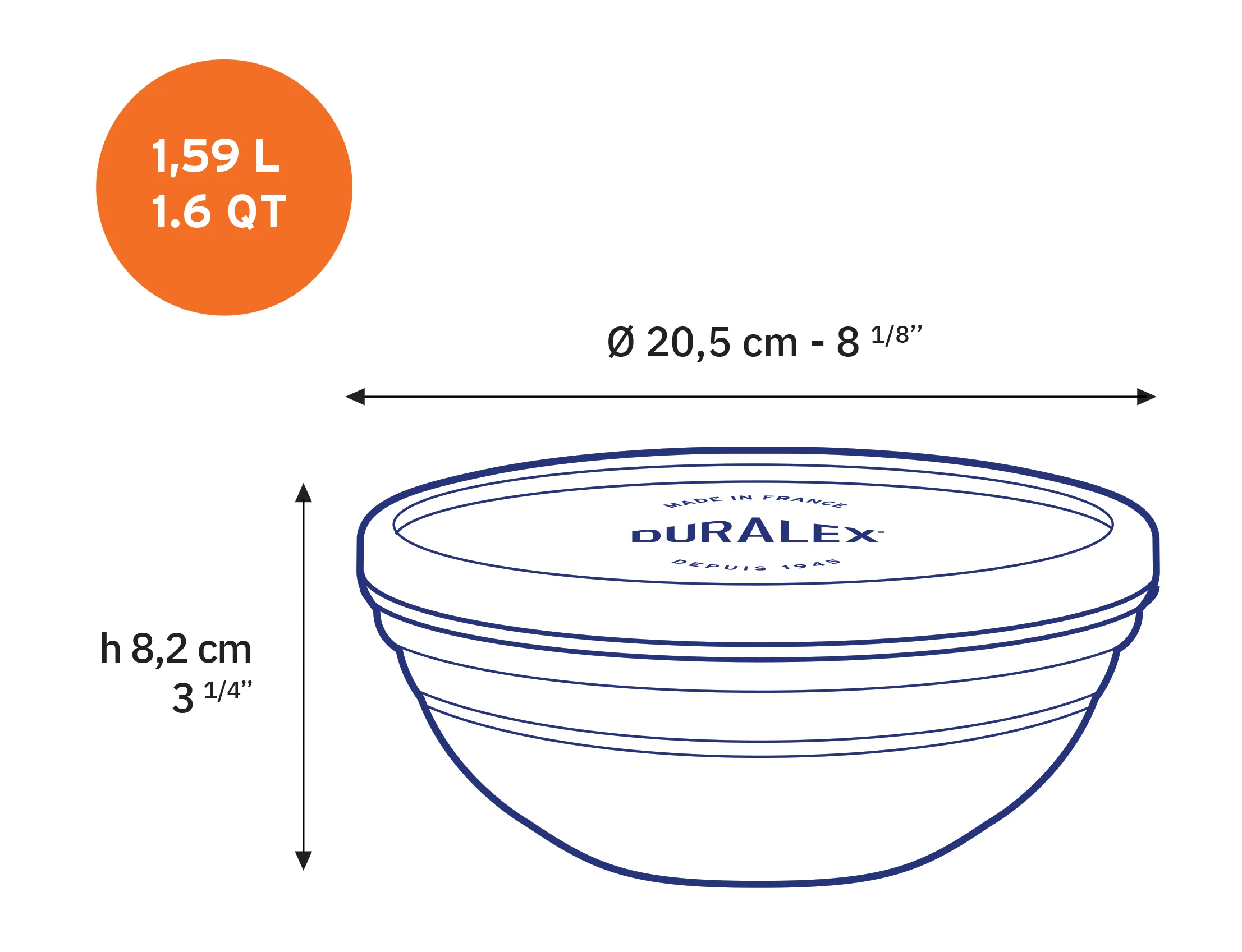 Freshbox Round Storage Set - 3 Pieces ( .5, 1, 1.6 Quart) + Lids - Final Sale - Image 5